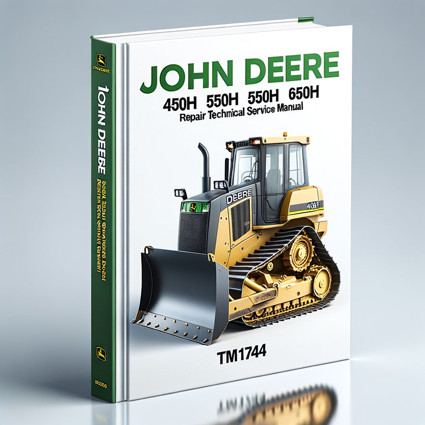 John Deere 450H 550H 650H Bandgrävare Reparationsteknisk Servicehandbok TM1744-PDF