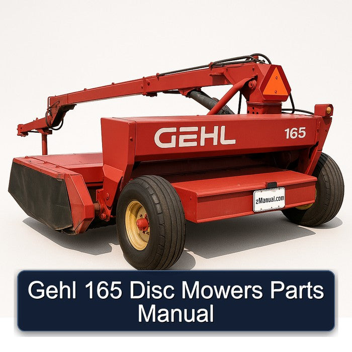 Gehl 165 Disc Mowers Parts Catalog PDF