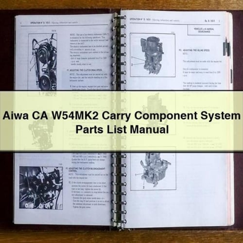 Aiwa CA W54MK2 Carry Component System Parts List Manual PDF Download