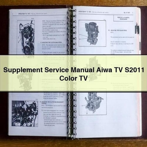 Supplement Service Manual Aiwa TV S2011 Color TV PDF Download