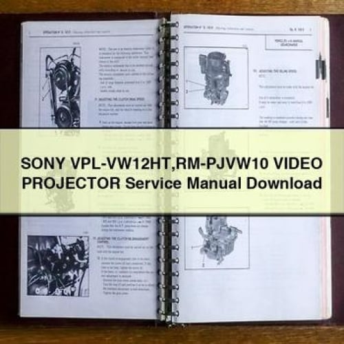 SONY VPL-VW12HT RM-PJVW10 Video PROJECTOR Service Manual Download PDF