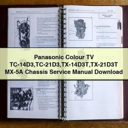 Panasonic Colour TV TC-14D3 TC-21D3 TX-14D3T TX-21D3T MX-5A Chassis Service Manual Download PDF