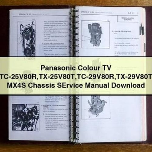 Panasonic Colour TV TC-25V80R TX-25V80T TC-29V80R TX-29V80T MX4S Chassis SErvice Manual Download PDF