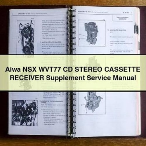 Aiwa NSX WVT77 CD Stereo CASSETTE Receiver Supplement Service Manual PDF Download