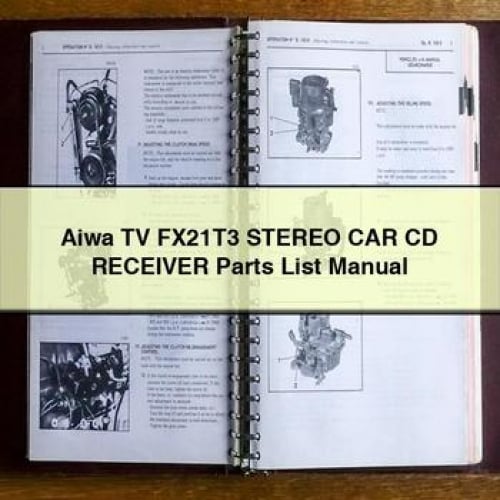 Aiwa TV FX21T3 Stereo CAR CD Receiver Parts List Manual PDF Download