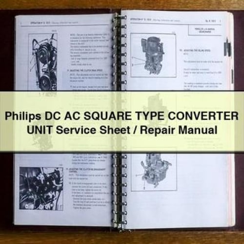 Philips DC AC SQUARE TYPE CONVERTER UNIT Service Sheet / Repair Manual PDF Download