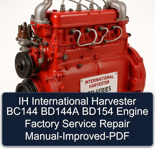 IH International Harvester BC144 BD144A BD154 Engine -improved Service Repair Workshop Manual