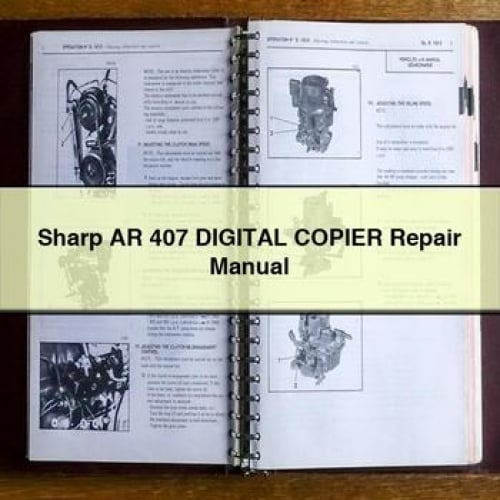 Sharp AR 407 Digital COPIER Repair Manual PDF Download