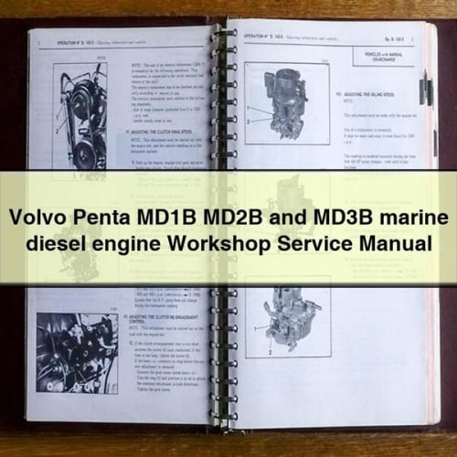 Volvo Penta MD1B MD2B and MD3B marine diesel engine Workshop Service Manual PDF Download