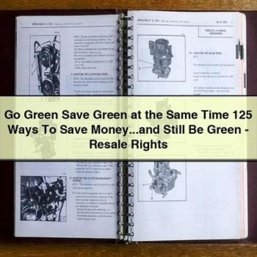 Go Green Save Green at the Same Time 125 Ways To Save Money...and Still Be Green - Resale Rights