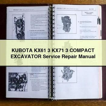 Manual de reparación del servicio de excavadora compacta KUBOTA KX61 3 KX71 3 Descargar PDF