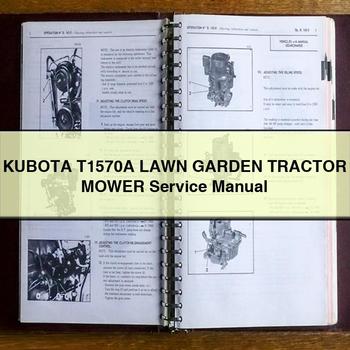 KUBOTA T1570A LAWN GARDEN Tractor Mower Service Repair Manual