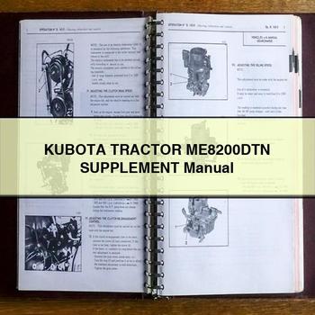 KUBOTA Tractor ME8200DTN SUPPLEMENT Manual