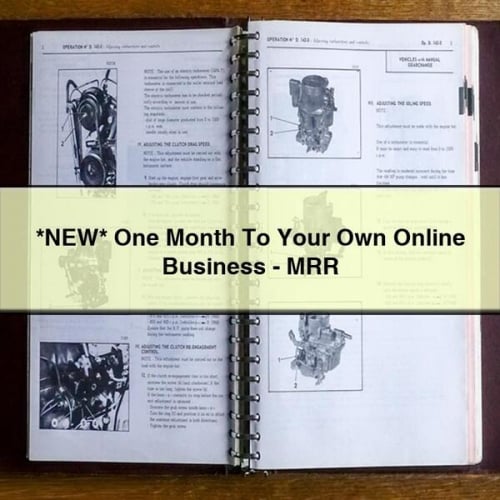 *NEW* One Month To Your Own Online Business - MRR