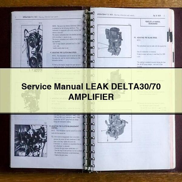 DELTA 30/70 Amplifier Service Repair Manual