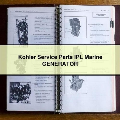 Kohler Marine Generator Service Parts IPL