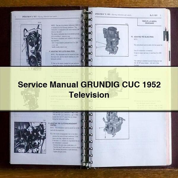 Service Repair Manual GRUNDIG CUC 1952 Television