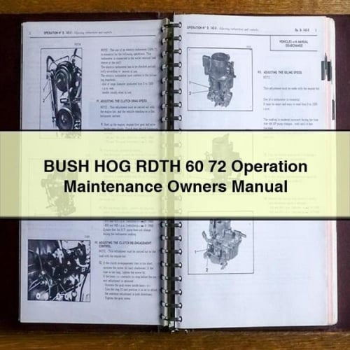 BUSH HOG RDTH 60 72 Operación Mantenimiento Manual del propietario Descargar PDF