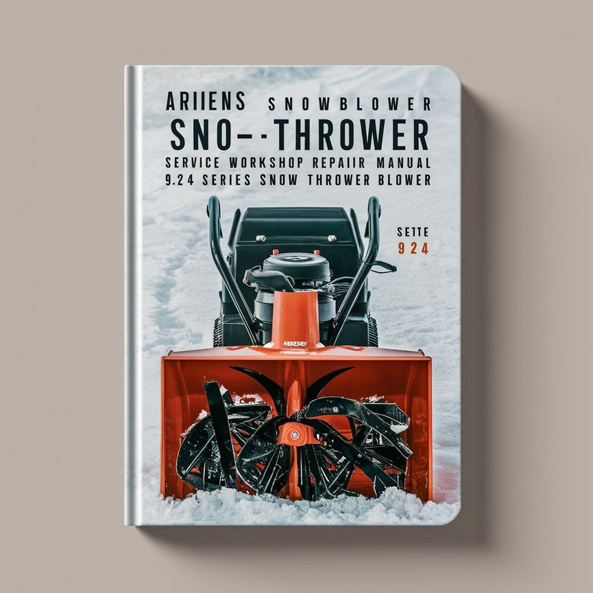 Ariens Snöslunga Sno-Thro Serviceverkstad Reparation Manual 924 Serien Snökastare Blåsare