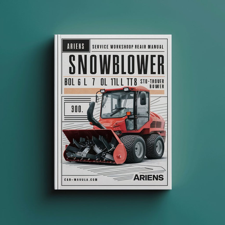 Ariens Service Workshop Reparationshandbok Snöslunga Sno-Thro 8L 6L 7L 10L 5L ST824 TT8 Snökastare Blåsare