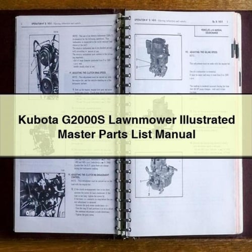 Manuel illustré de la liste principale des pièces détachées de la tondeuse à gazon Kubota G2000S PDF Télécharger