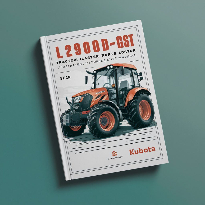 Kubota L2900DT-GST Tractor Illustrated Master Parts List Manual PDF Download