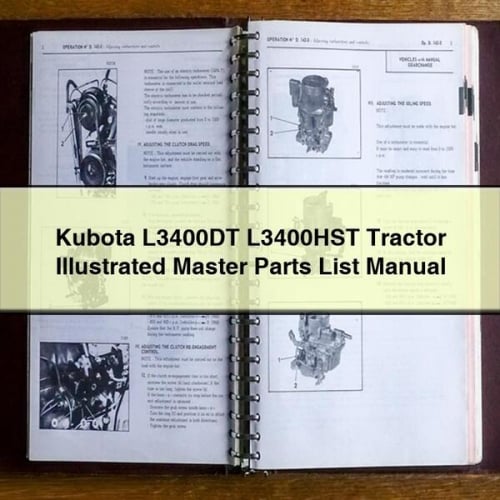 Kubota L3400DT L3400HST Manuel illustré de la liste des pièces maîtresses du tracteur PDF Télécharger