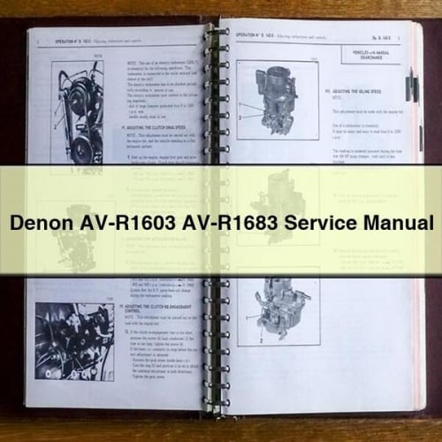 Denon AV-R1603 AV-R1683 Service Manual PDF Download