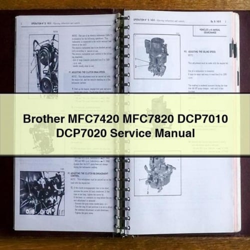 Brother MFC7420 MFC7820 DCP7010 DCP7020 Service Manual PDF Download