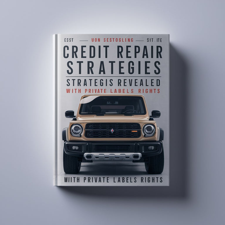 Credit Repair Strategies Revealed With Private Labels Rights