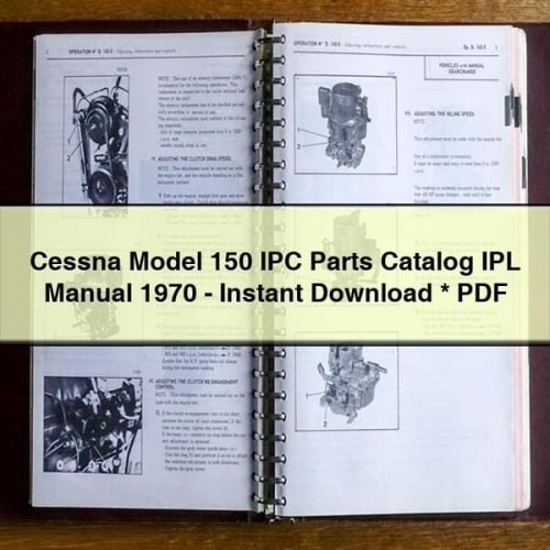 Cessna Model 150 IPC Parts Catalog IPL Manual 1970 - Instant *