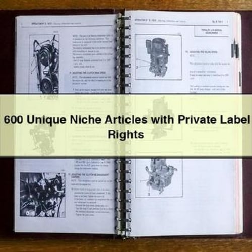 600+ Unique Niche Articles with Private Label Rights