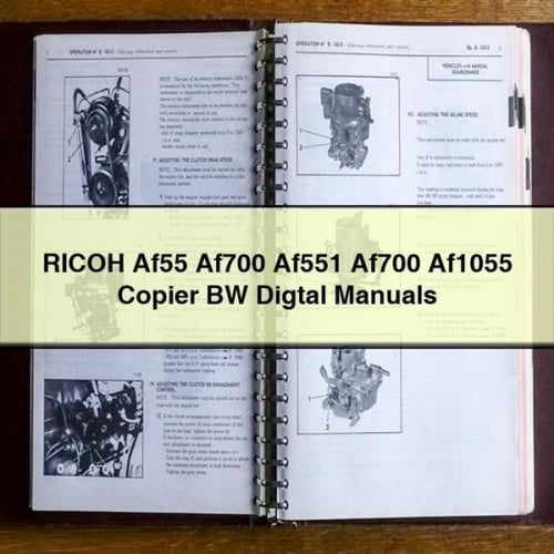 Ricoh Af55, Af700, Af551, Af700, Af1055 Copier Black & White Digital Manuals (PDF Download)