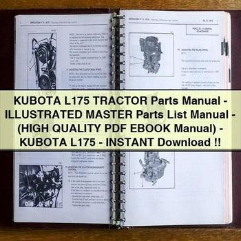 KUBOTA L175 Tractor Parts Manual-Illustrated Master Parts List Manual-(HIGH QUALITY EBook Manual)-KUBOTA L175-