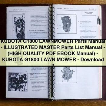 KUBOTA G1800 LAWNMOWER Parts Manual-Illustrated Master Parts List Manual-(HIGH QUALITY EBook Manual)-KUBOTA G1800 LAWN Mower-