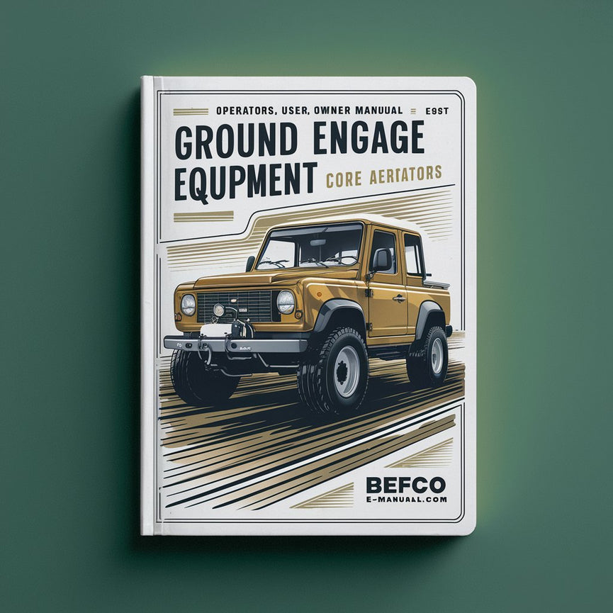 BEFCO Operators user owner Manual Ground ENGAGE Equipment Core Aerators