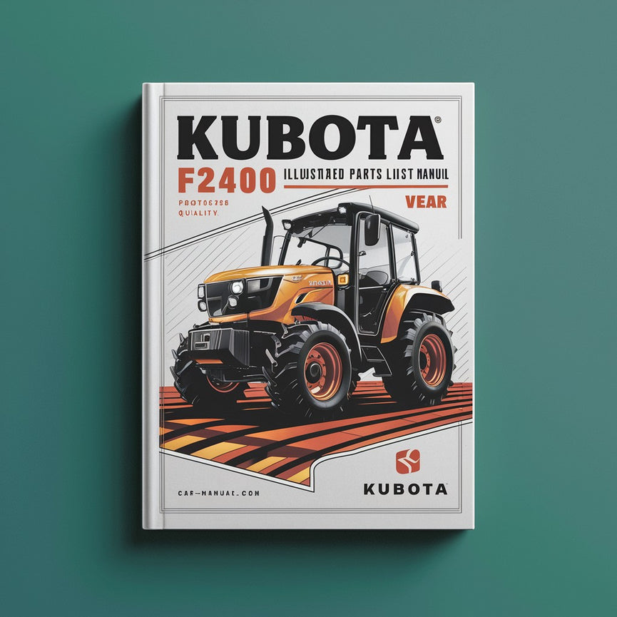 Kubota F2400 Illustrated Master Parts List Manual