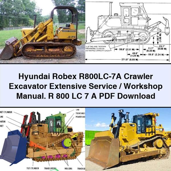 Hyundai Robex R800LC-7A Crawler Excavator Extensive Service/WorkManualR 800 LC 7 A