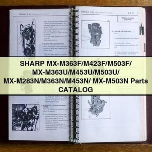 SHARP MX-M363F/M423F/M503F/ MX-M363U/M453U/M503U/ MX-M283N/M363N/M453N/ MX-M503N Parts Catalog