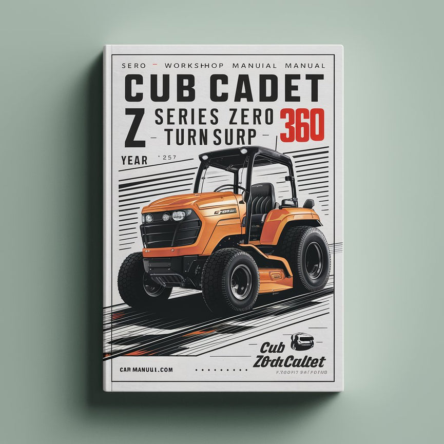 Manual de taller CUB CADET Serie Z ZERO TURN 360 Descargar PDF