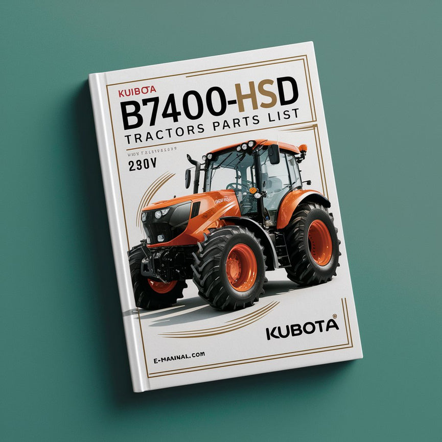 Liste des pièces des tracteurs Kubota B7400HSD