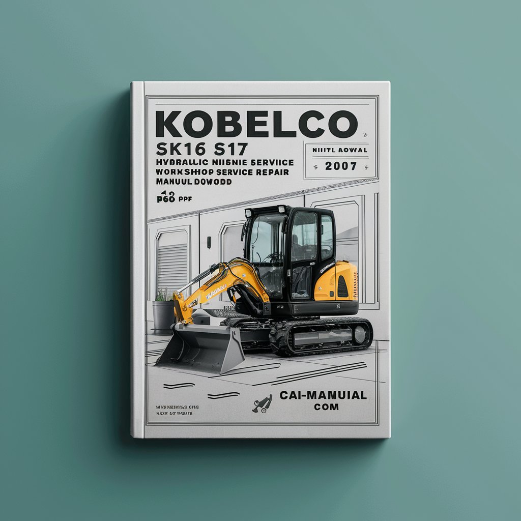 Kobelco SK16 SK17 Hydraulic Mini Excavator Workshop Service Repair Manual  (PF03-03001 & Up)