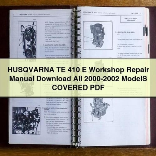 HUSQVARNA TE 410 E Workshop Repair Manual Download All 2000-2002 ModelS COVERED PDF