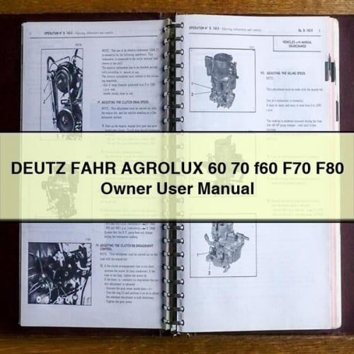 DEUTZ FAHR AGROLUX 60 70 f60 F70 F80 Manual del usuario del propietario Descargar PDF