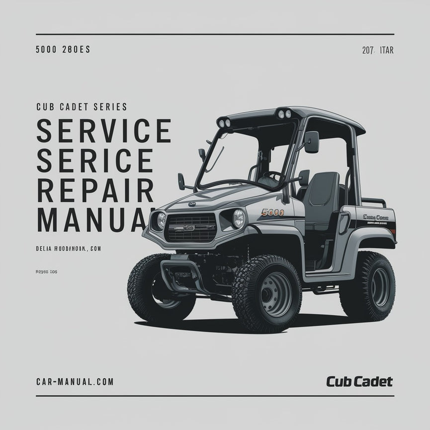 Manuel de réparation du service Cub Cadet série 5000