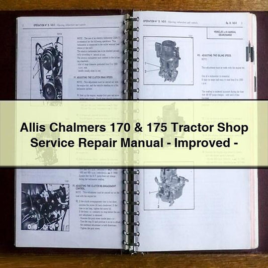 Allis Chalmers 170 & 175 Tractor Shop Service Repair Manual-Improved