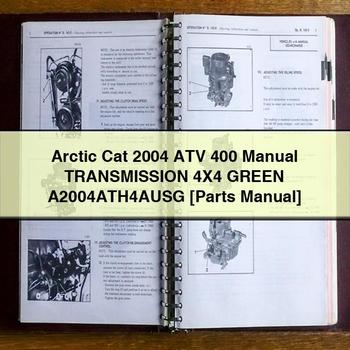 Arctic Cat 2004 ATV 400 Manual Transmission 4X4 GREEN A2004ATH4AUSG [Parts Manual]