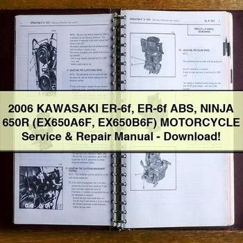 2006 KAWASAKI ER-6f ER-6f ABS NINJA 650R (EX650A6F EX650B6F) Motorcycle Service & Repair Manual-PDF