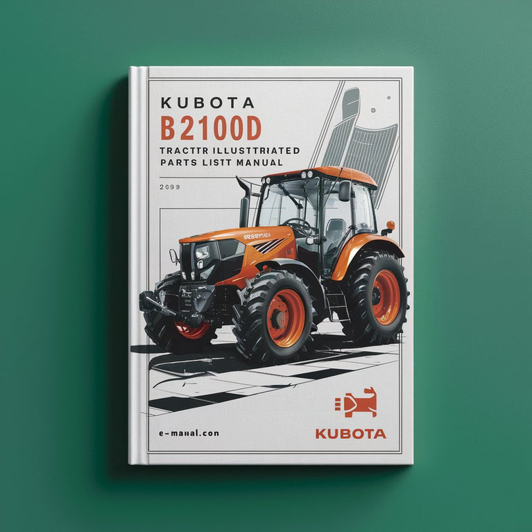 Kubota B2100D Tractor Illustrated Master Parts List Manual