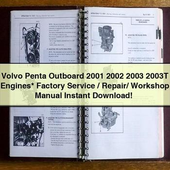 Volvo Penta Outboard 2001 2002 2003 2003T Engines  Factory Service/Repair/ Workshop Manual